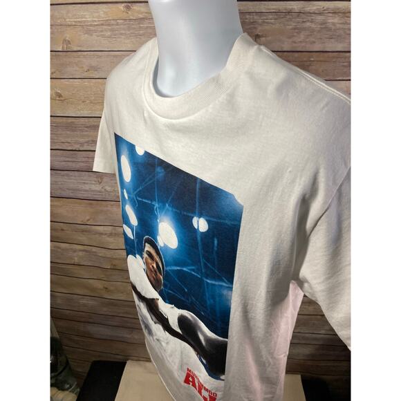 Muhammad Ali Picture White Short Sleeve T-Shirt Men's Size Medium Movie Ali - Picture 6 of 8